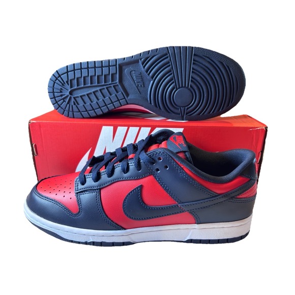 Nike Dunk Low Retro University Red Obsidian Sneakers DV0833-601 Mens Size 10 NEW - Picture 5 of 11